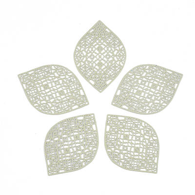 430 Stainless Steel Filigree Pendants