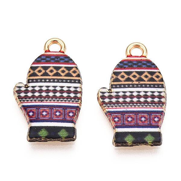 Winter Theme Alloy Printed Pendants