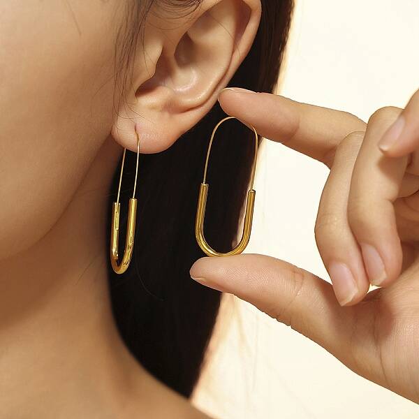 304 Stainless Steel Hoop Earrings For Women