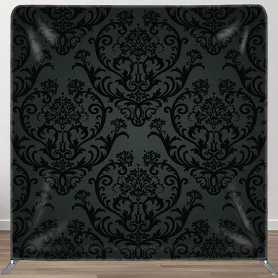 Aperturee Mysterious Flower Pattern Dim Black Backdrop Cover - Aperturee