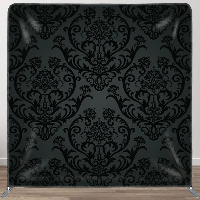 Aperturee Mysterious Flower Pattern Dim Black Backdrop Cover - Aperturee