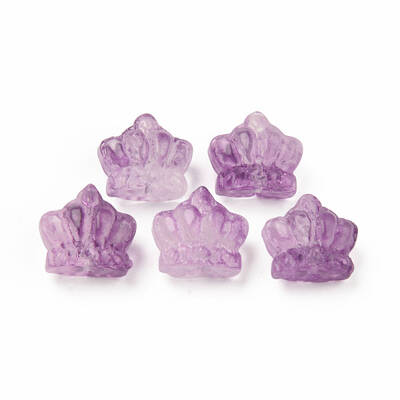 Two Tone Transparent Spray Painted Glass Beads