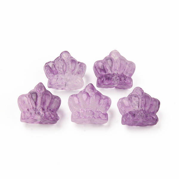 Two Tone Transparent Spray Painted Glass Beads