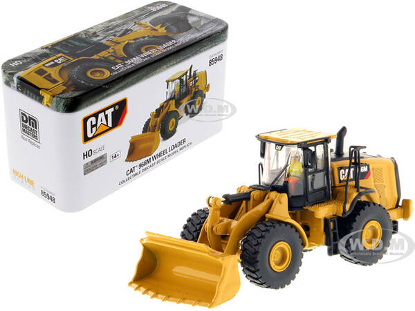 CAT Caterpillar 966M Wheel Loader with Operator High Line Series 1/87 (HO) Diecast Model by Diecast Masters