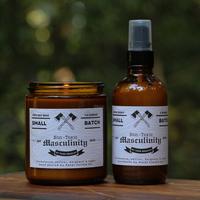 Non-Toxic Masculinity by Thor Bradley Scented Candle & Room Spray - Sandalwood, Vetiver, Bergamot & Tonka Fragrance natural s...