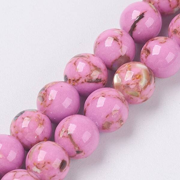 Sea Shell and Synthetic Turquoise Assembled Beads Strands