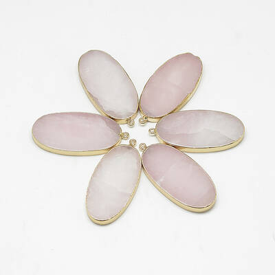 Natural Rose Quartz Big Pendants
