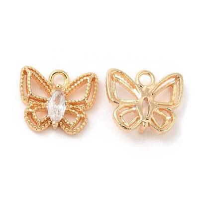 Brass with Glass Charms