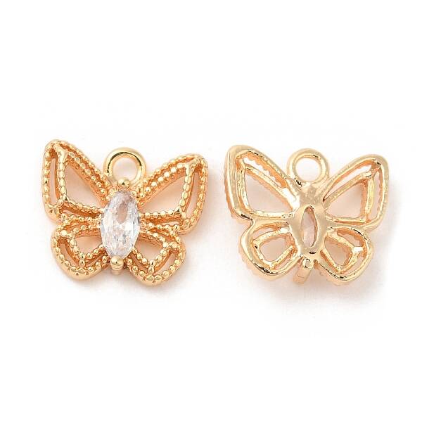 Brass with Glass Charms
