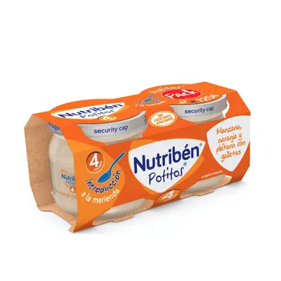 Nutribén Potitos pear and banana 2 packs of 120 g