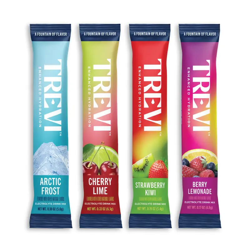 Trevi Sugar Free Electrolyte Drink Mix – Favorites Variety Pack (Arctic Frost, Berry Lemonade, Strawberry Kiwi & Cherry Lim...