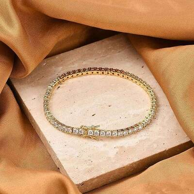 Brass Micro Pave Clear Cubic Zirconia Bracelets for Women