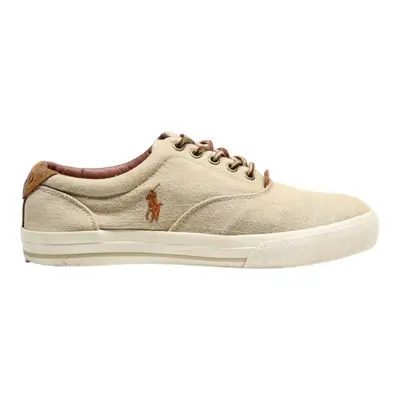 POLO RALPH LAUREN Low Top Trainers Beige Canvas Womens UK 7.5