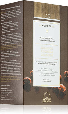 Korres Argan Oil permanent hair dye with argan oil color 7.0 blonde