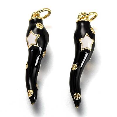 Brass Enamel Pendants