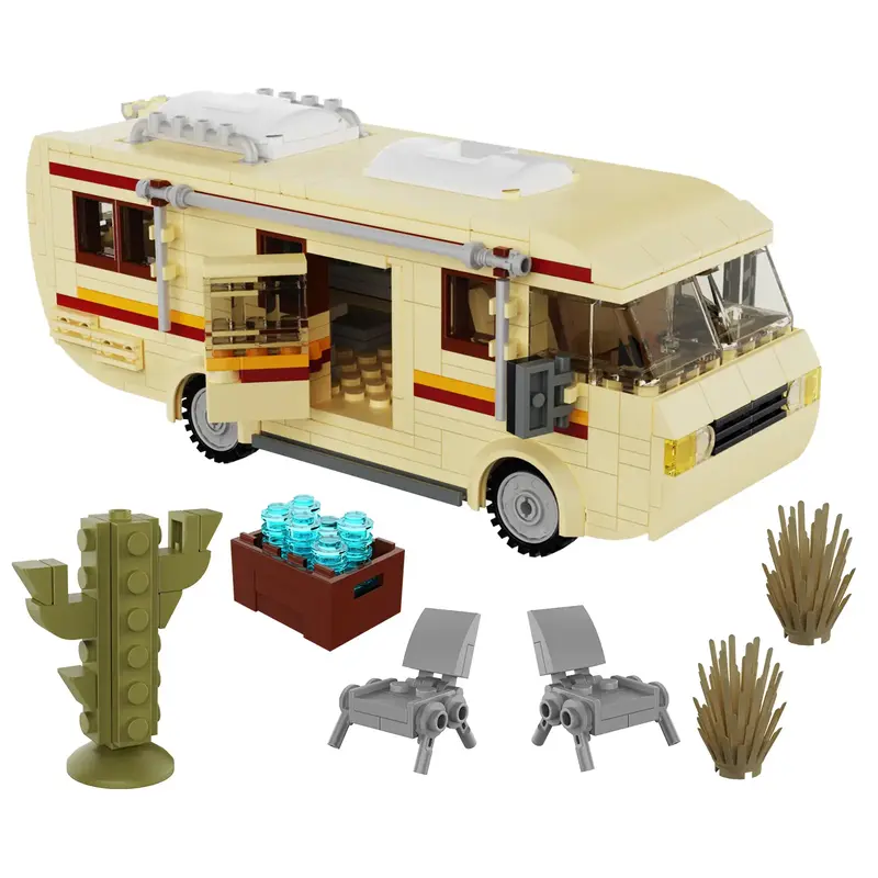 (432 pcs) Smaller Version Breaking RV Car Building Blocks Kit, Ideal Christmas & Halloween Gifts for Kids Aged 6-12, Offering...