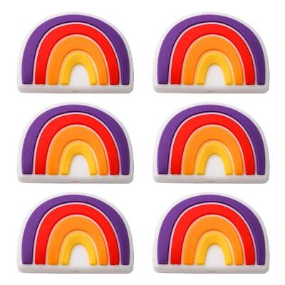 6Pcs Food Grade Eco-Friendly Silicone Focal Beads