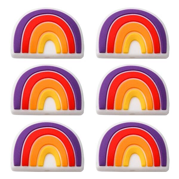 6Pcs Food Grade Eco-Friendly Silicone Focal Beads