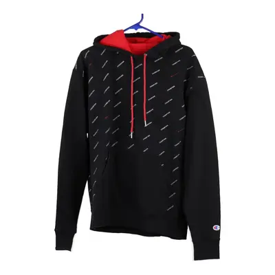 Champion Hoodie - Large Black Cotton Blend
