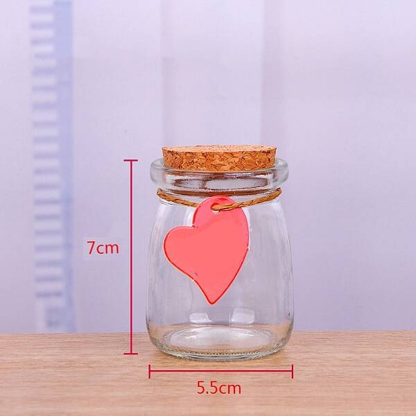 Glass Pudding Containers with Cork Lid