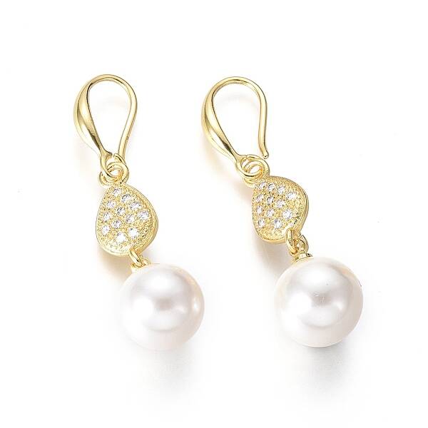 Shell Pearl Dangle Earrings