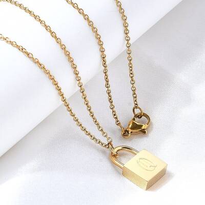 304 Stainless Steel Rolo Chain Pendant Necklaces