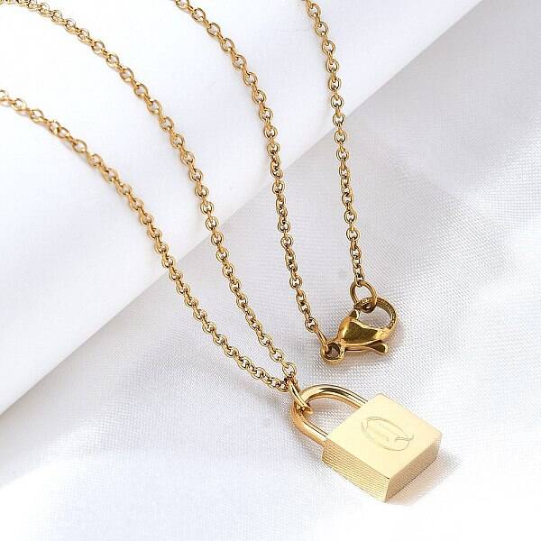304 Stainless Steel Rolo Chain Pendant Necklaces