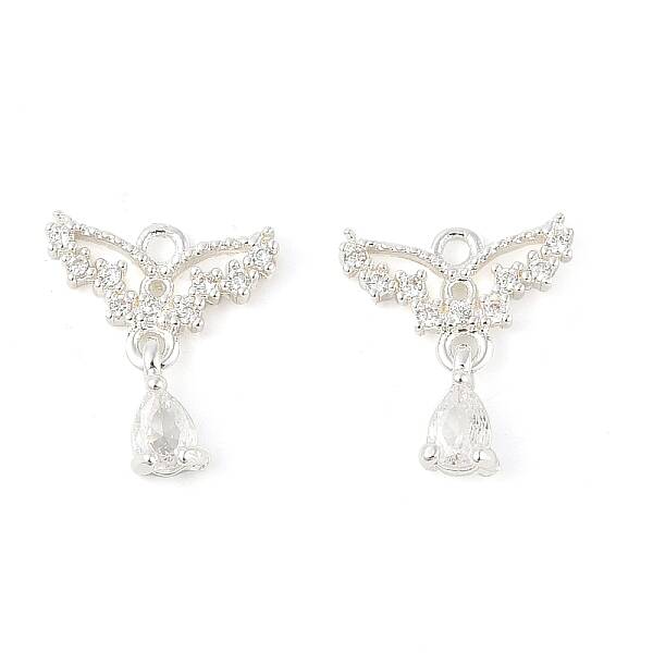 Brass Micro Pave Cubic Zirconia Pendants