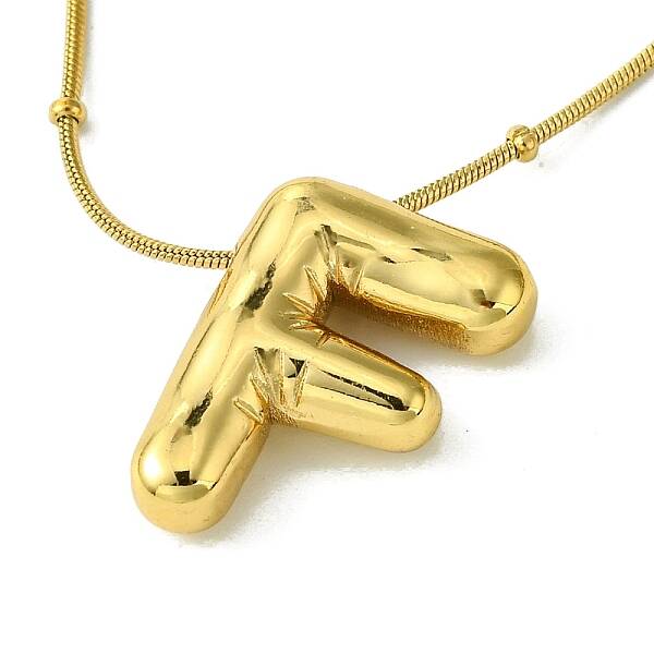 Ion Plating(IP) Initial Letter 304 Stainless Steel Pendant Necklaces
