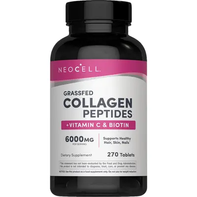 NeoCell Collagen Tablets β Supports Healthy Hair, Skin, & Nails β With Vitamin C & Biotin β 6000mg β Grassfed β 270...