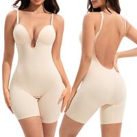Slimers Low Back Plunge Shapewear Bodysuit for Women - Built-in Bra Full Body Shaper, Seamless Design, Adjustable, Breathable...