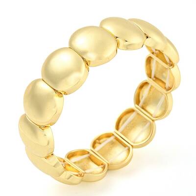 Rack Plating Brass Stretch Bracelets