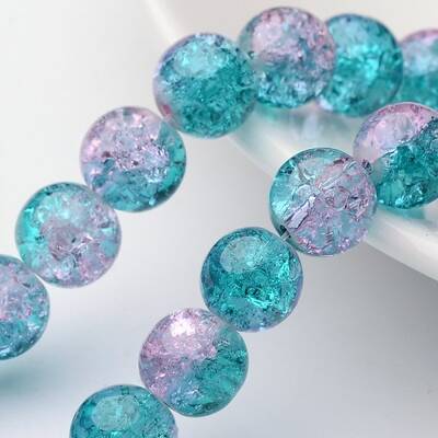 Crackle Glass Beads Strands
