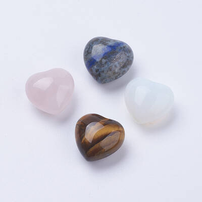 Natural & Synthetic Mixed Stone Heart Love Stones