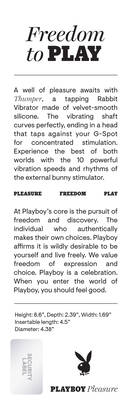 Playboy Pleasure - Thumper - Rabbit Vibrator - Wild Aster