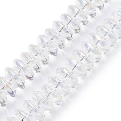 Transparent Electroplate Glass Beads Strands