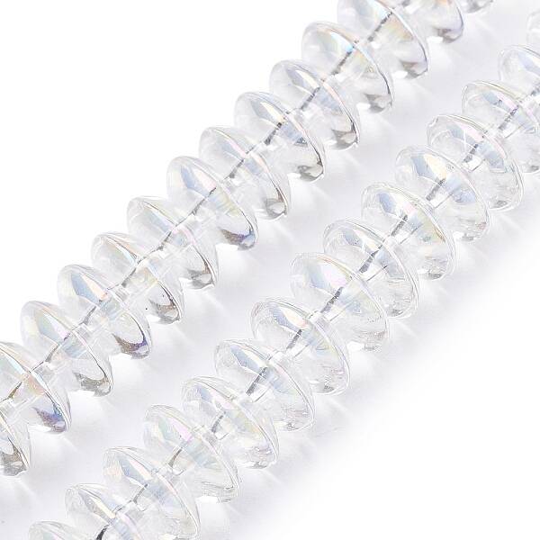 Transparent Electroplate Glass Beads Strands