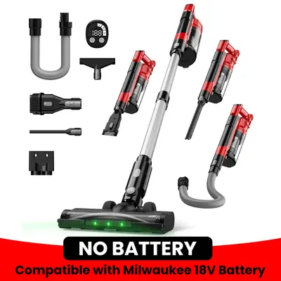 【No Batteries】350W Cordless Vacuum Cleaner for Milwaukee M18 Battery/ for Dewalt 20v Battery/ for Makita 18V Battery, 35k...