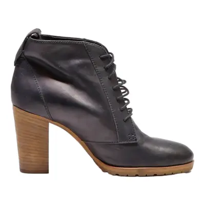 1937 Lace-Up Boots Black Leather Womens UK 6.5