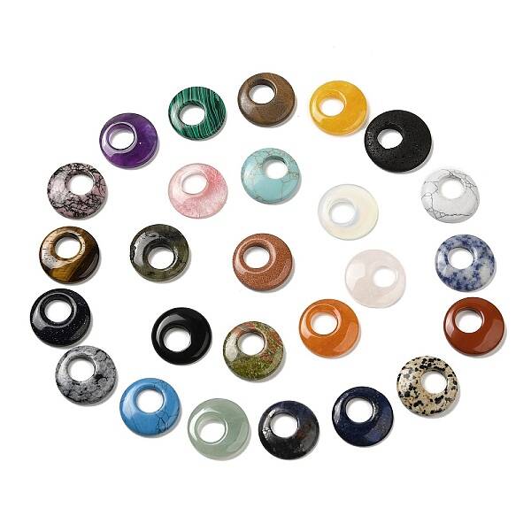 Natural & Synthetic Mixed Gemstone Pendants