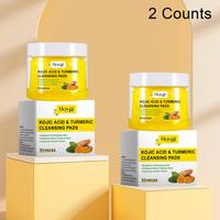 Kojic Acid & Turmeric Cleansing Pads, 1 Box/2 Boxes Gentle Exfoliating Face Pads, Moisturizing Brightening Facial Skin Care P...