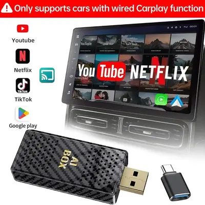 【Yurnlv】Mini Al Box -Streaming Netflix/Youtube/Tiktok/Google Play/Screen Mirror to your car! 3 in 1 Wireless CarPlay and ...