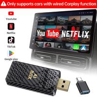 【Yurnlv】Mini Al Box -Streaming Netflix/Youtube/Tiktok/Google Play to your car! 3 in 1 Wireless CarPlay and Android Auto A...