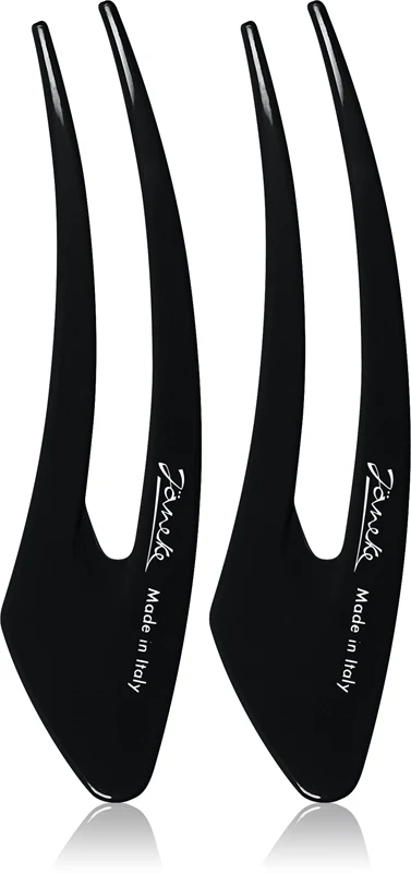 Janeke Hair Clips Black 13cm