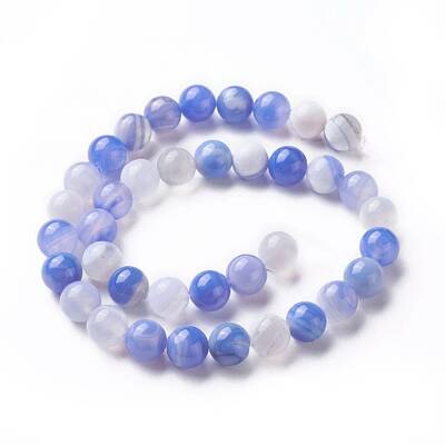 Natural Banded Agate Beads Strands