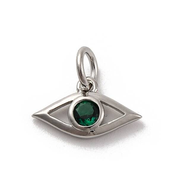 Brass Micro Pave Cubic Zirconia Charms