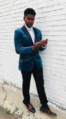 Teal Tuxedo Suit - Dark Teal Suit For Men