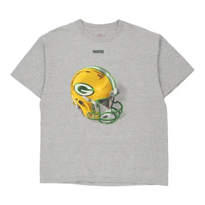Green Bay Packers Nfl T-Shirt - Large Grey Cotton