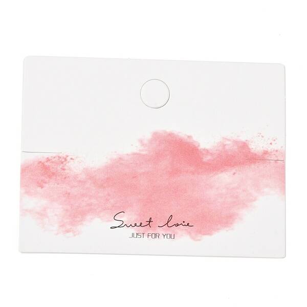 Rectangle Cardboard Jewelry Display Cards