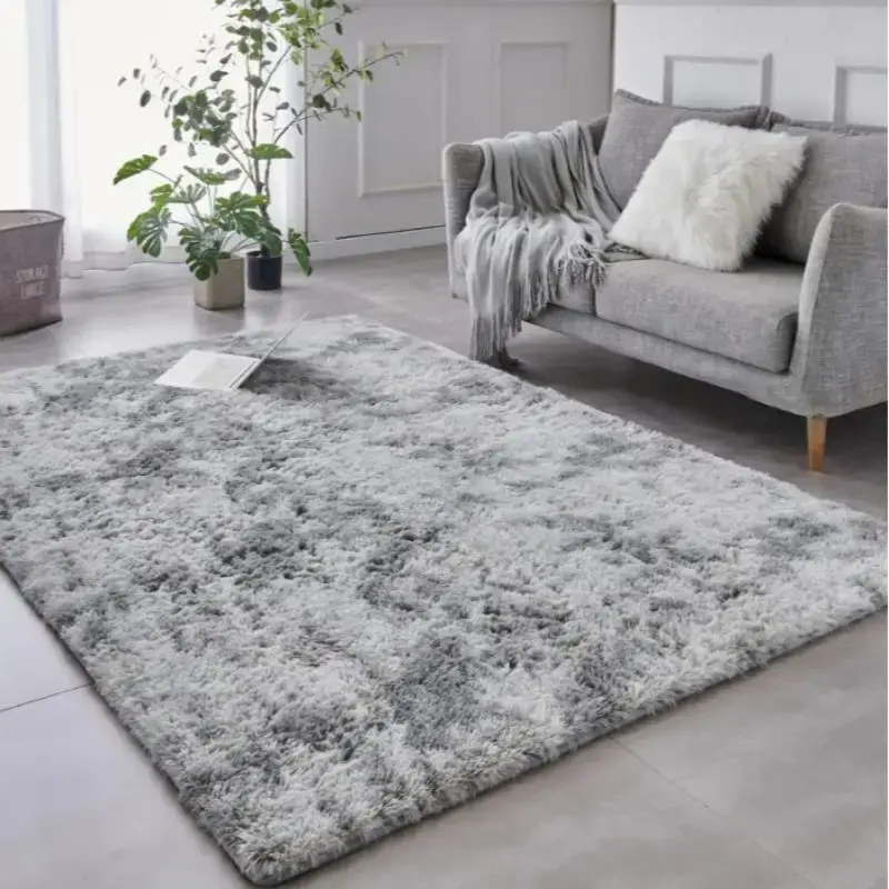 Soft Plush Large Rug, 1 Piece Non-slip & Comfortable Rectangular Carpet with Soft Surface, Solid Color Plush Area Rug for Hom...